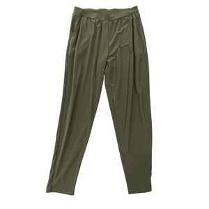 Clara Sun Woo Olive Green Tapered Leg Pull On Pants Size Medium with Pockets